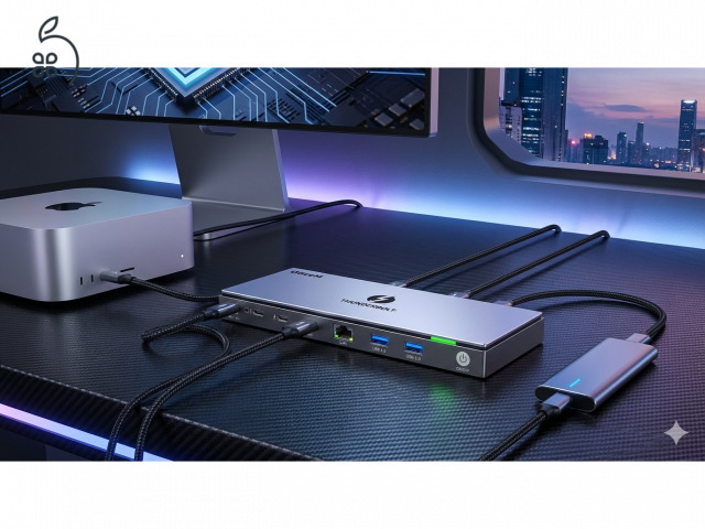 ⚡ Brutális QGEEM Thunderbolt 4 Dokkoló (15-in-1) – Féláron, hibátlan! ⚡