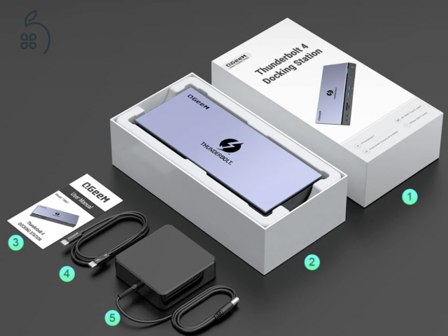 ⚡ Brutális QGEEM Thunderbolt 4 Dokkoló (15-in-1) – Féláron, hibátlan! ⚡