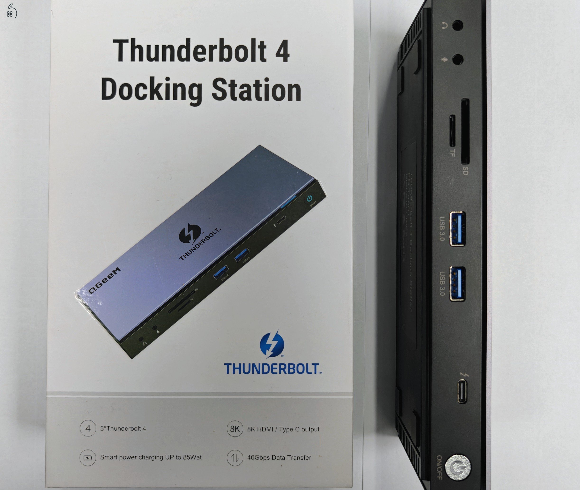 ⚡ Brutális QGEEM Thunderbolt 4 Dokkoló (15-in-1) – Féláron, hibátlan! ⚡