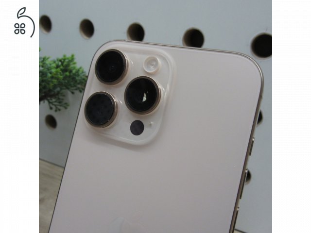 Apple iPhone 16 Pro Max 256GB Desert Titanium – használt, megkímélt – 100% akku (13 ciklus) – 6 hónap garancia