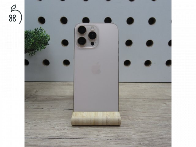 Apple iPhone 16 Pro Max 256GB Desert Titanium – használt, megkímélt – 100% akku (13 ciklus) – 6 hónap garancia