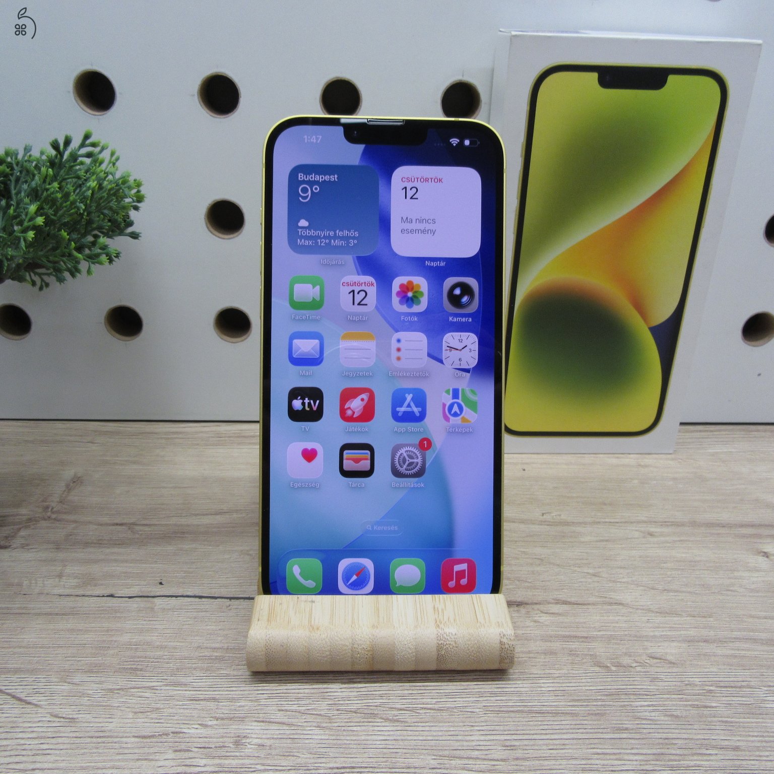 Apple iPhone 14 Plus 128GB sárga – használt, karcmentes – 97% akku – 6 hónap garancia