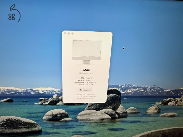 Apple iMac 24 M3 2023 8GB/256GB Silver eladó!