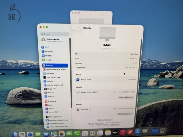 Apple iMac 24 M3 2023 8GB/256GB Silver eladó!
