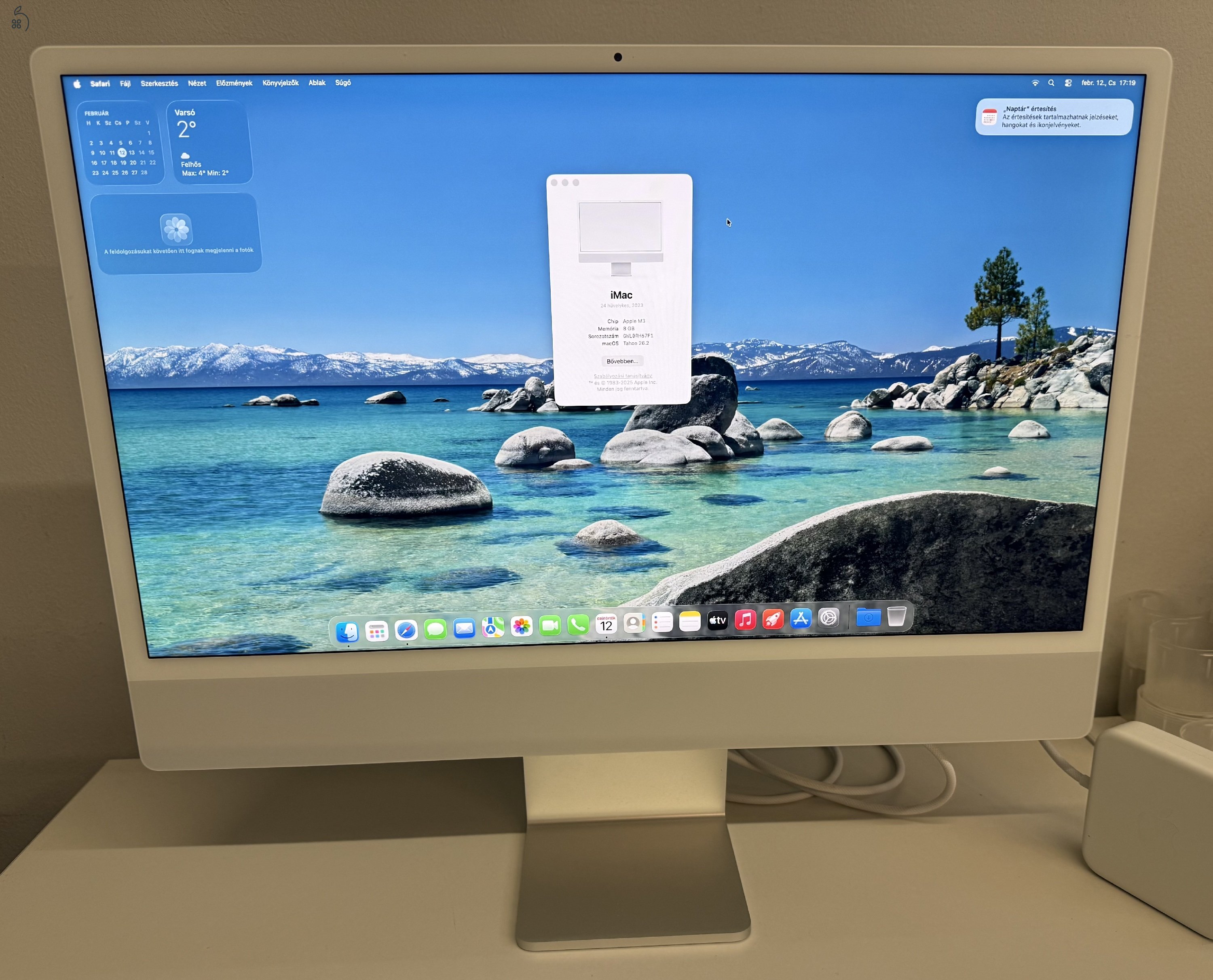 Apple iMac 24 M3 2023 8GB/256GB Silver eladó!