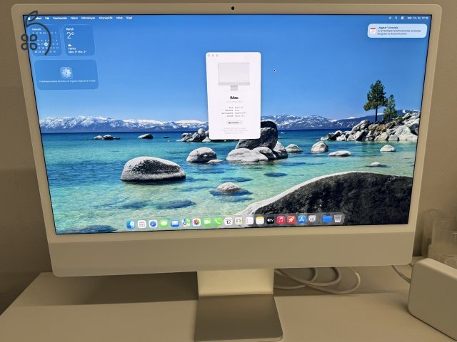 Apple iMac 24 M3 2023 8GB/256GB Silver eladó!