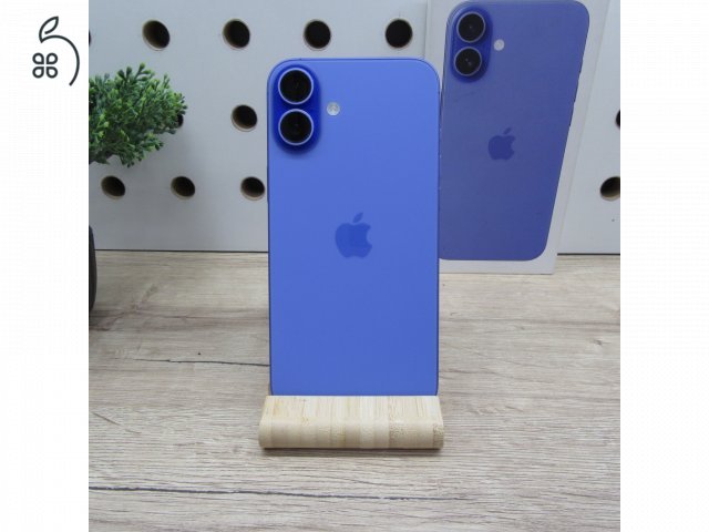 Apple iPhone 16 Plus 128GB Ultramarine – használt, karcmentes – 96% akku (266 ciklus) – 6 hónap garancia