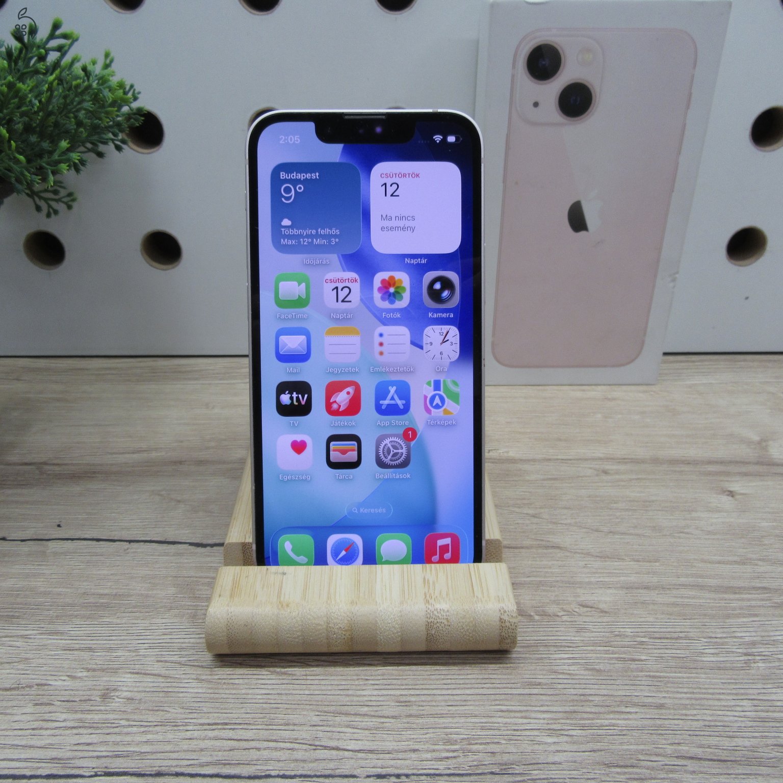 Apple iPhone 13 mini 256GB Pink – használt, szép állapot – 100% akku – 6 hónap garancia