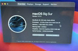 MacBook Air 2014 early, US billentyűzet