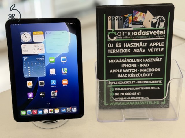 iPad Mini 7 128GB Wifi Újszerű/2026.04.18.Apple Gar./Akku 100%/p4752
