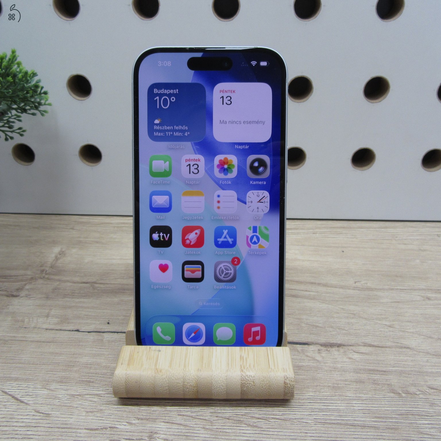 Apple iPhone 15 128GB Blue – használt, karcmentes – 86% akku – 6 hónap garancia