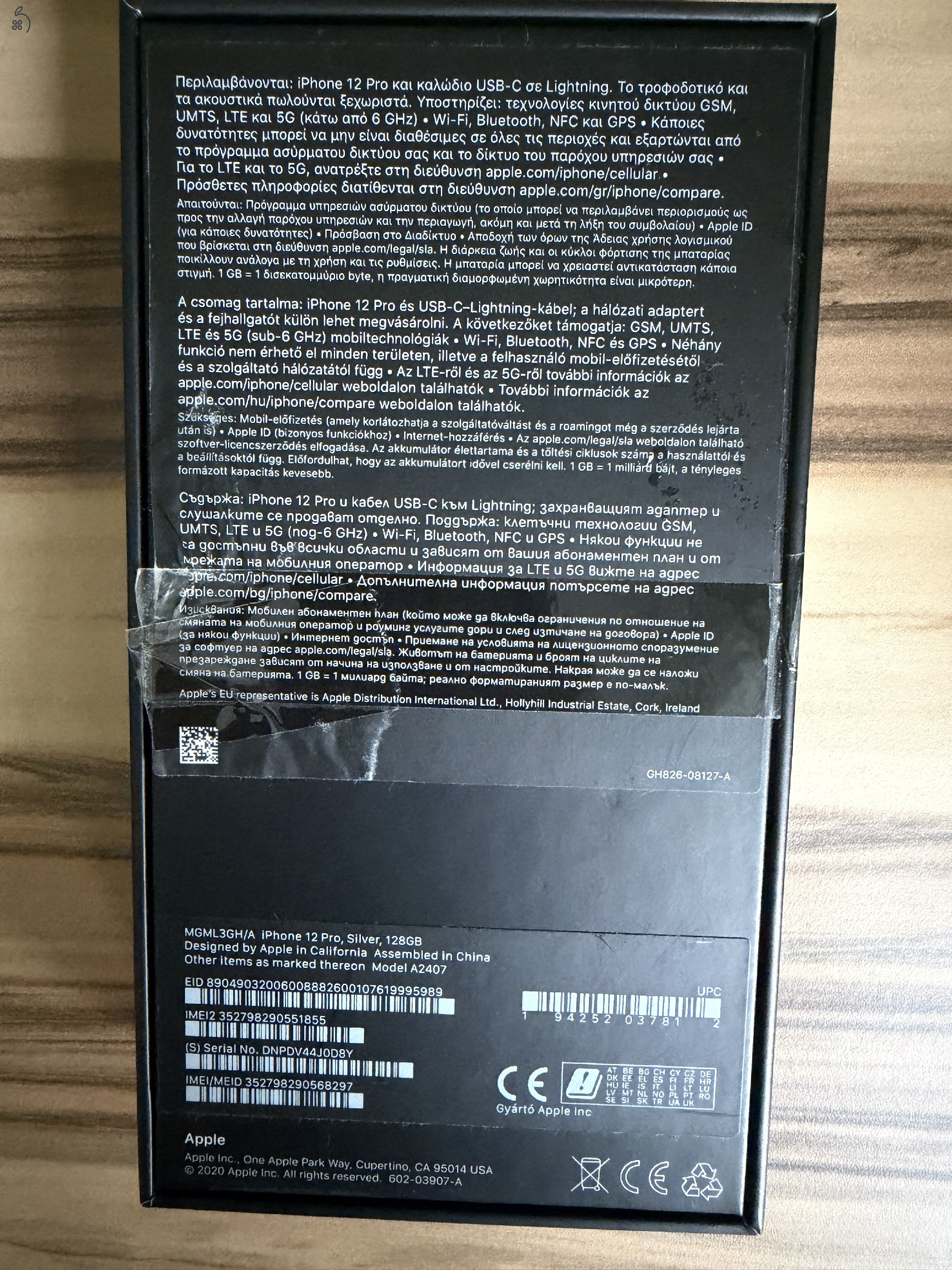 ELADÓ APPLE IPHONE 12 PRO 128 GB! 