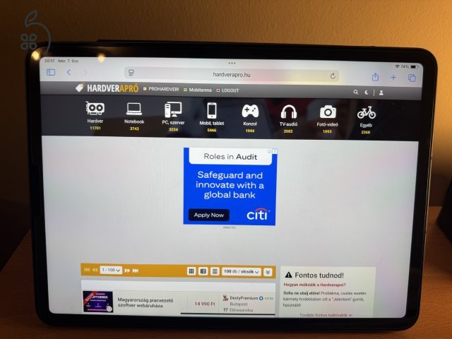 Eladó Megkímélt iPad Pro M1 -11” Wifi+ Cellular