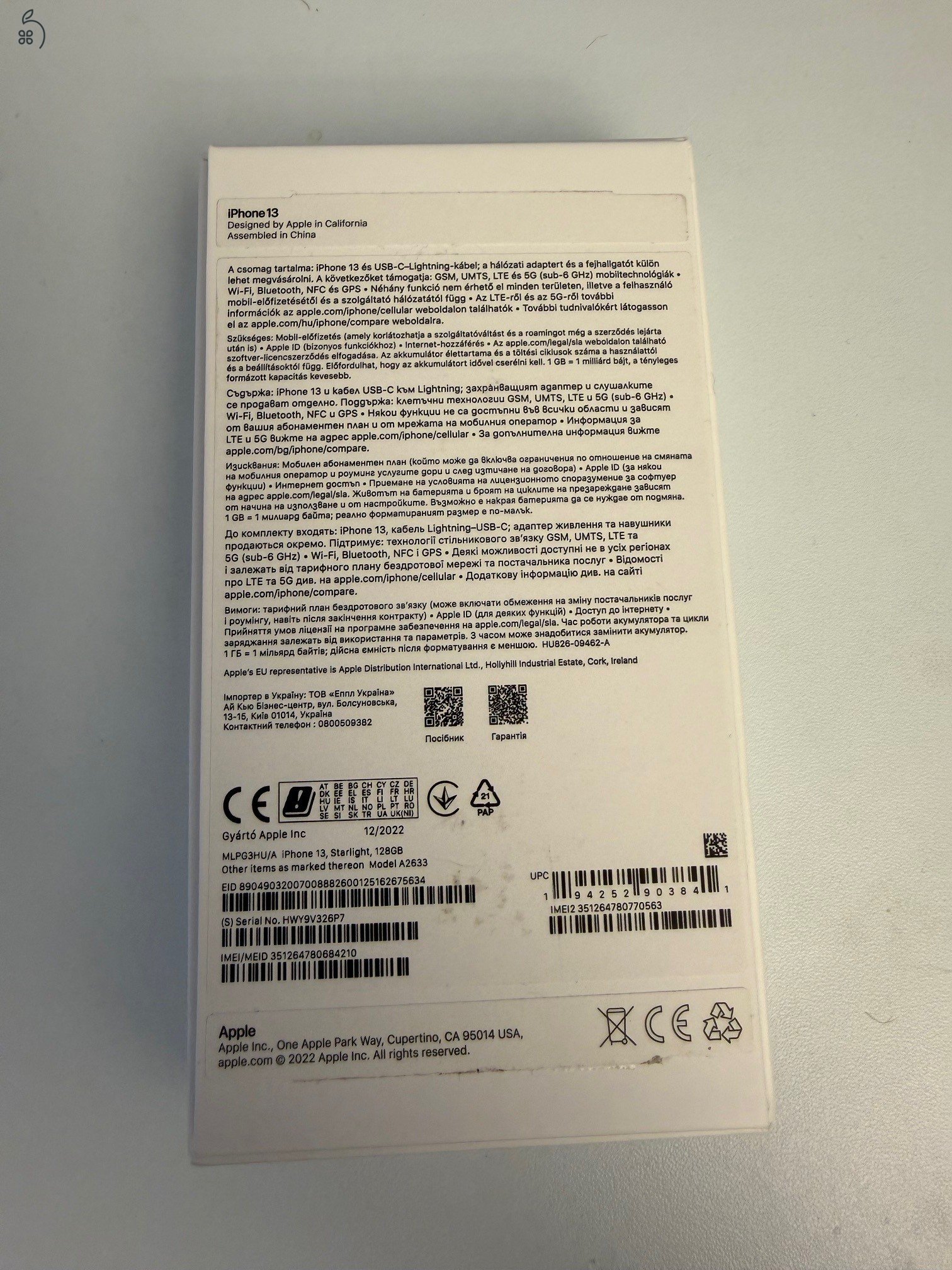 Eladó iPhon 13 128GB