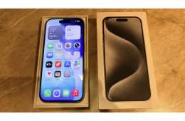 Eladó iPhone 15 Pro 256GB, natúr titán 