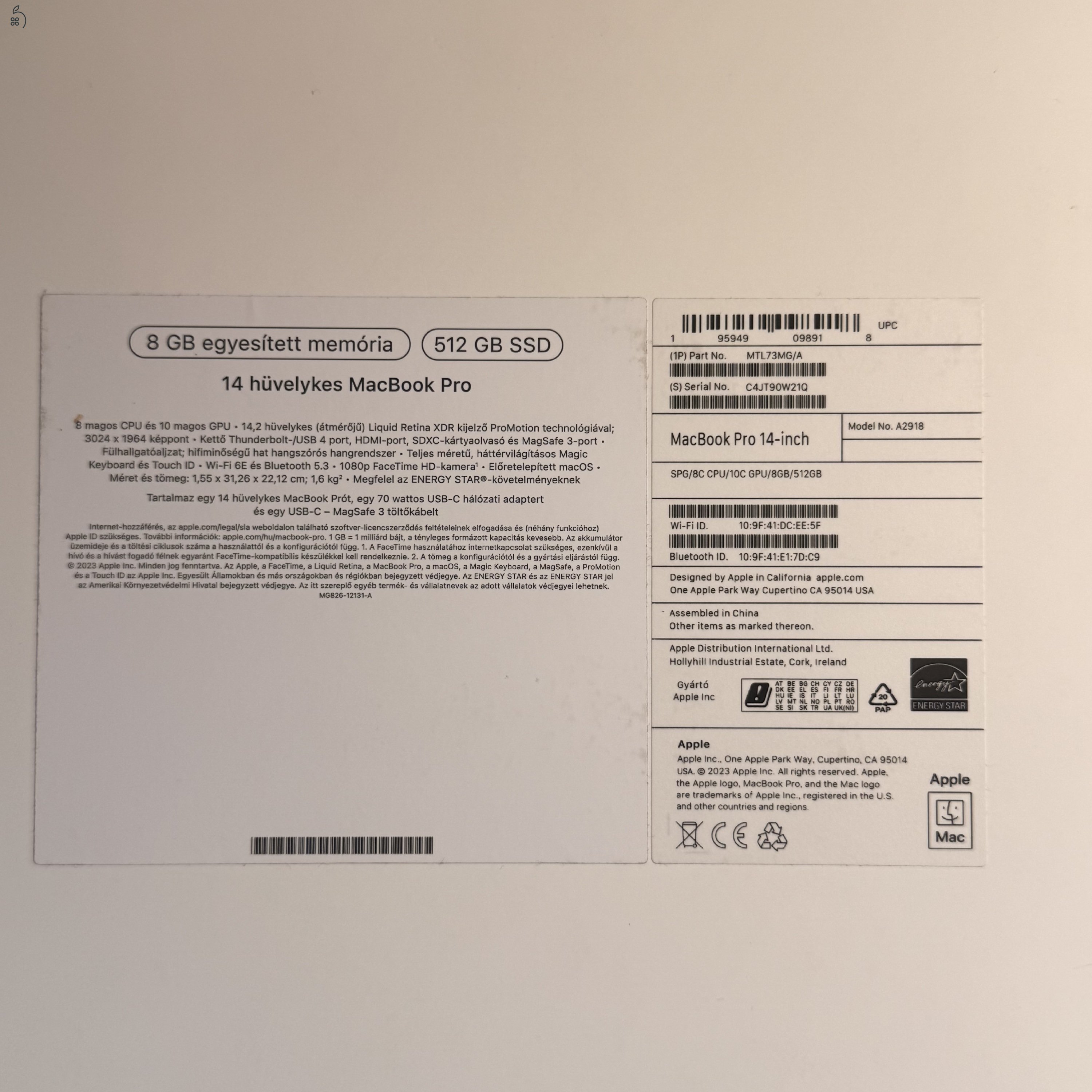 Macbook Pro 14 M3 Pro