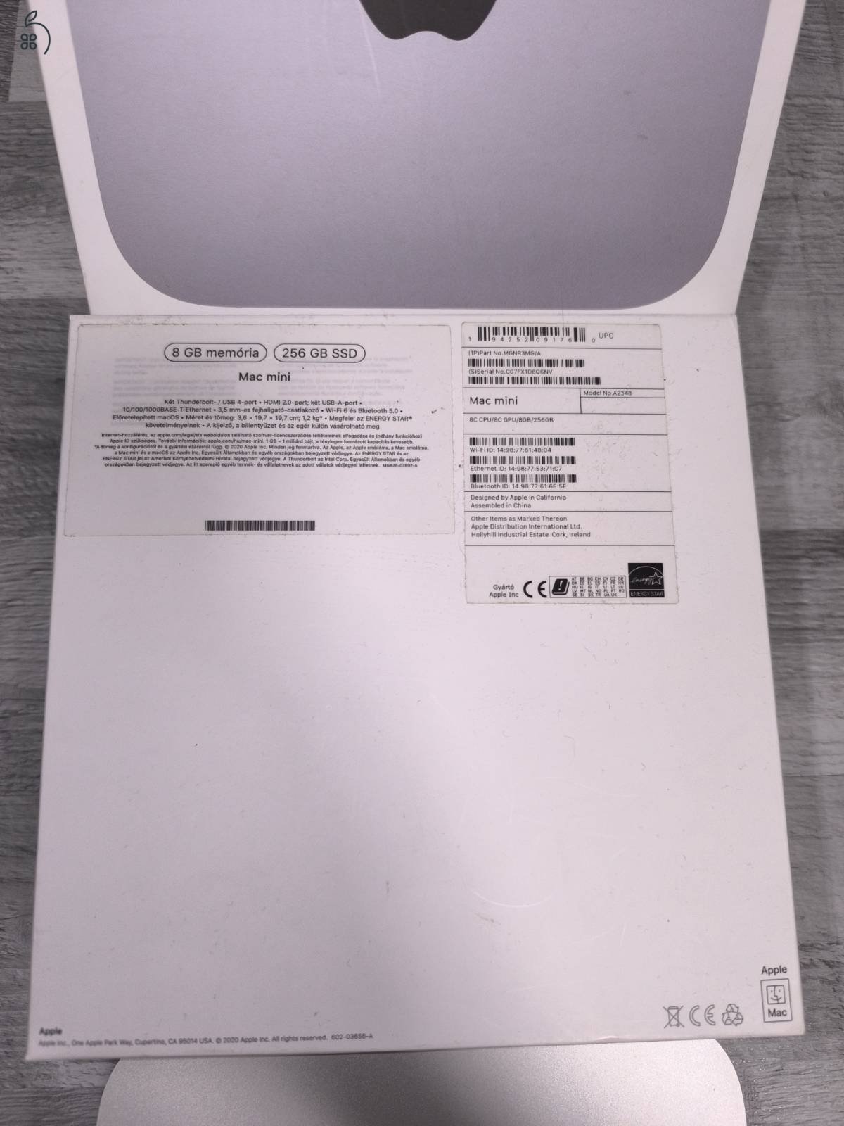 Mac mini M1 (2020) – 8GB RAM / 256GB SSD – Dobozos
