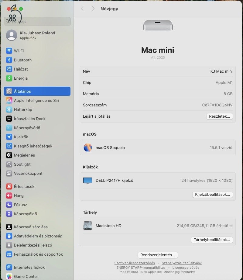 Mac mini M1 (2020) – 8GB RAM / 256GB SSD – Dobozos