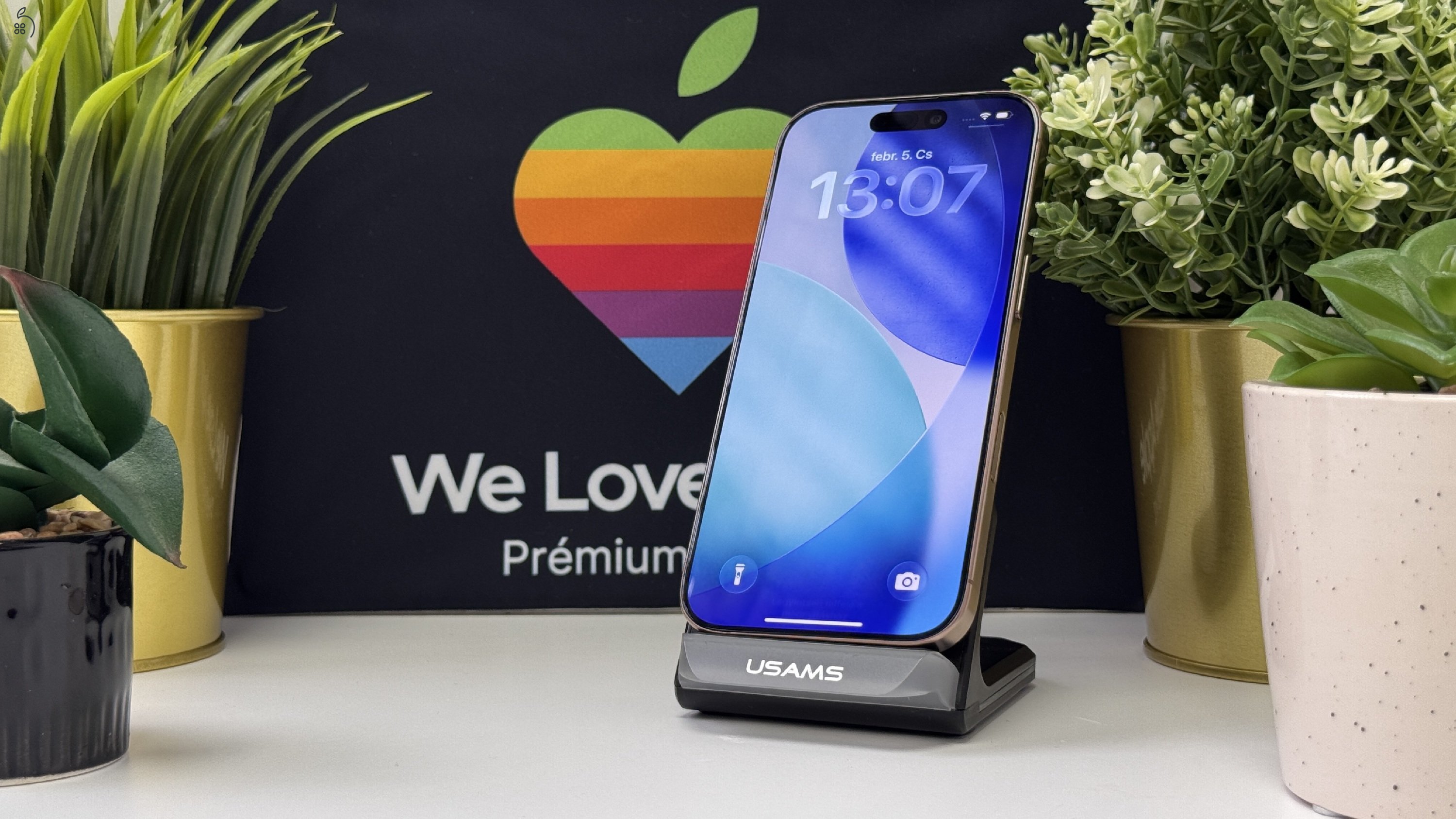 HIBÁTLAN iPhone 16 Pro, 128GB Sivatagi Titán, Független - 1ÉV Garancia, Számla