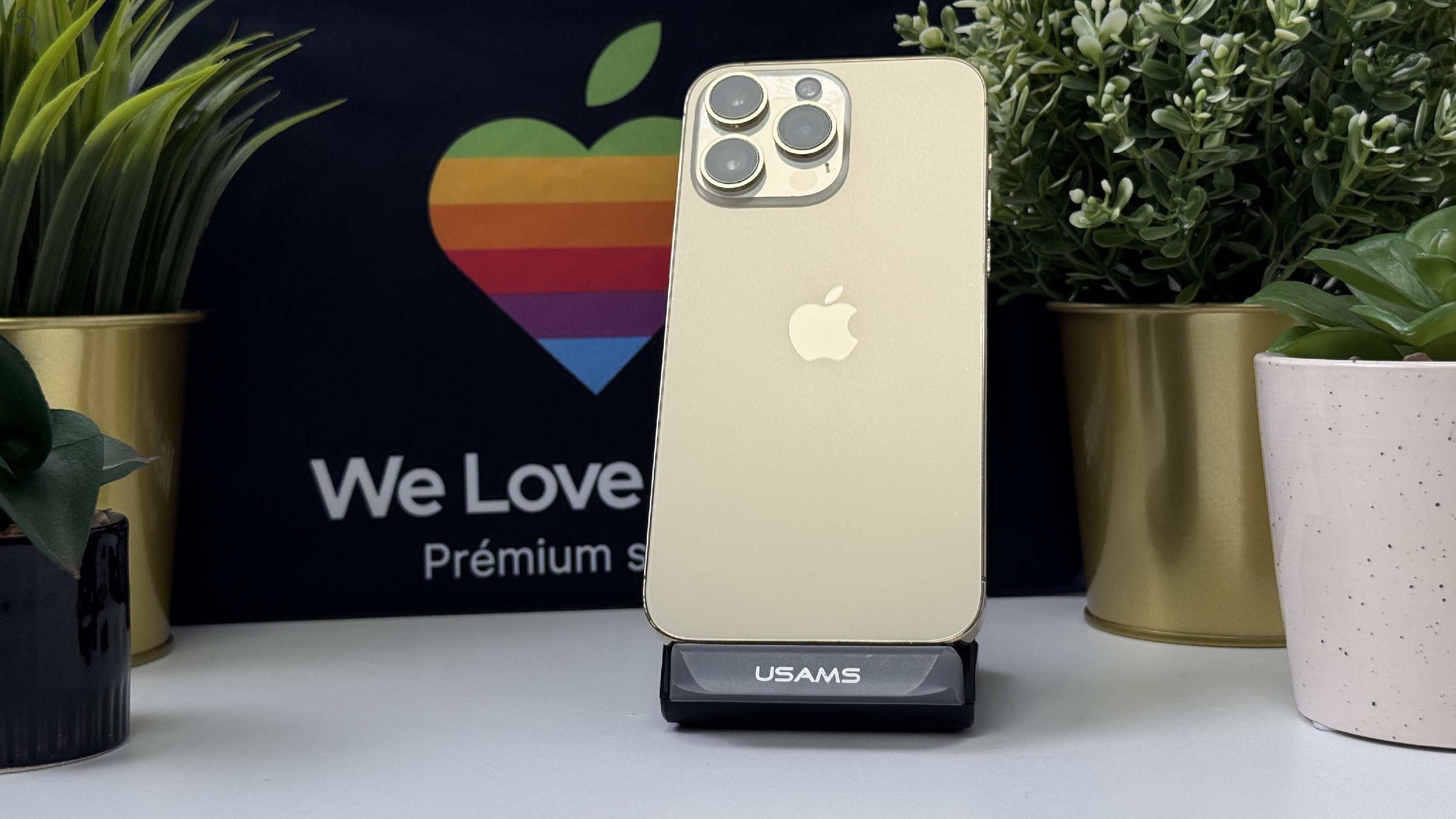 iPhone 14 Pro Max, 256GB, Arany, Független - 1ÉV Garancia, Számla 