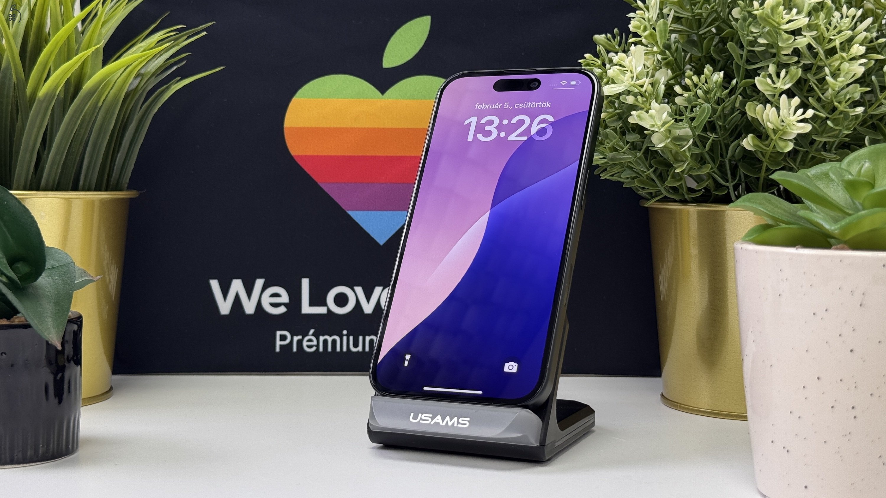 iPhone 16, 256GB, Fekete, Független - 1ÉV Garancia, Számla 