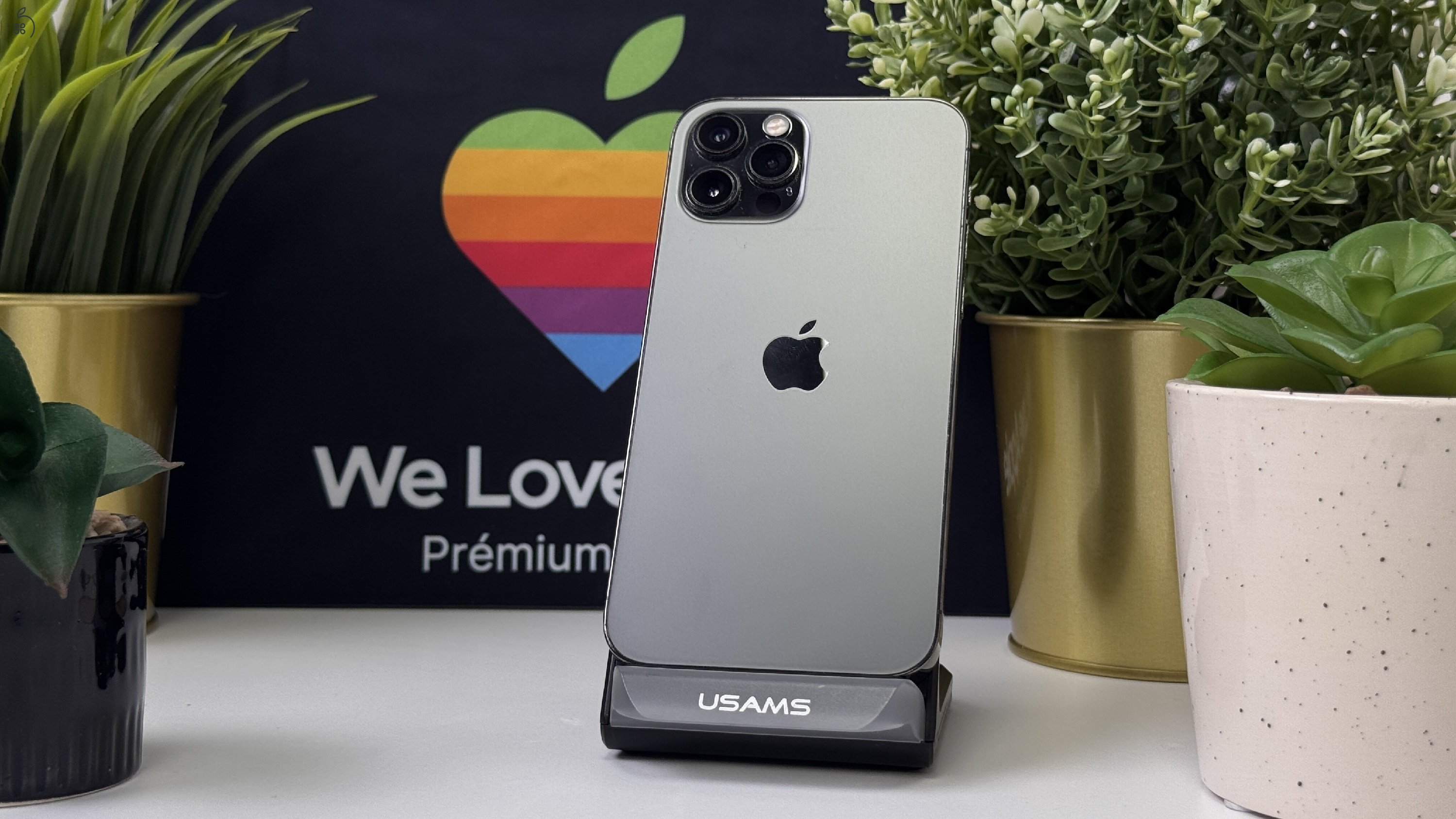  iPhone 12 Pro 512GB Fekete, Független - 1ÉV Garancia, Számla 