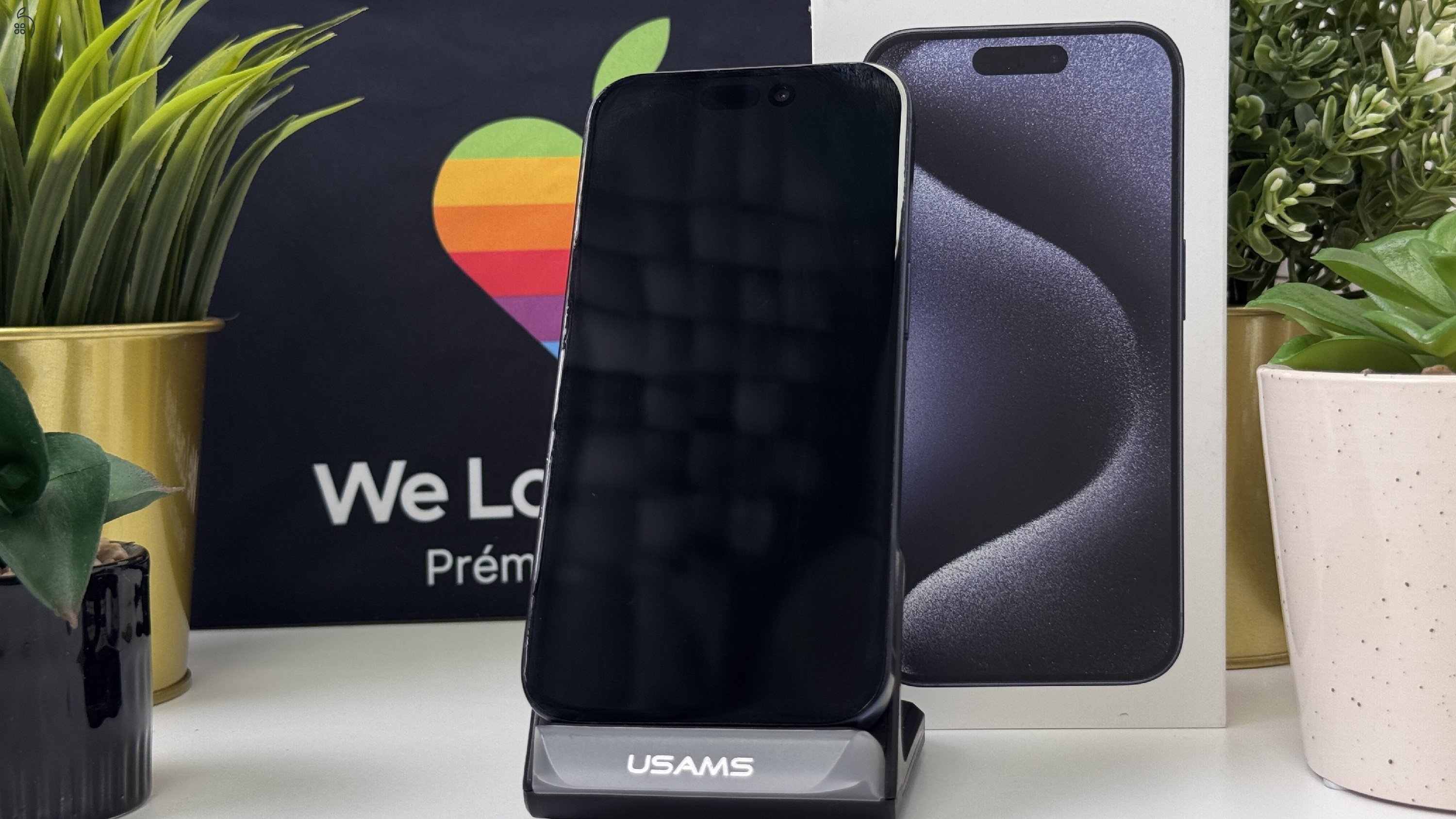 iPhone 15 Pro 512GB Kék, Független - 1ÉV Garancia, Számla