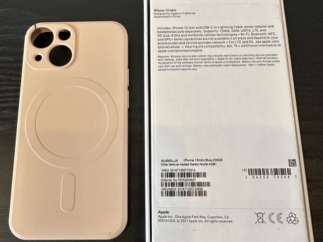 iPhone 13 mini, Blue, 256GB. Aksi: 100%