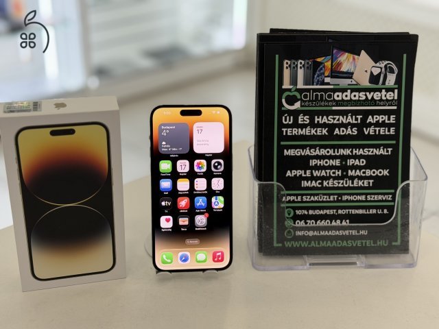 iPhone 14 Pro Max 128GB Független Újszerű/1-3 hónap gar./Akku 100%/k105e