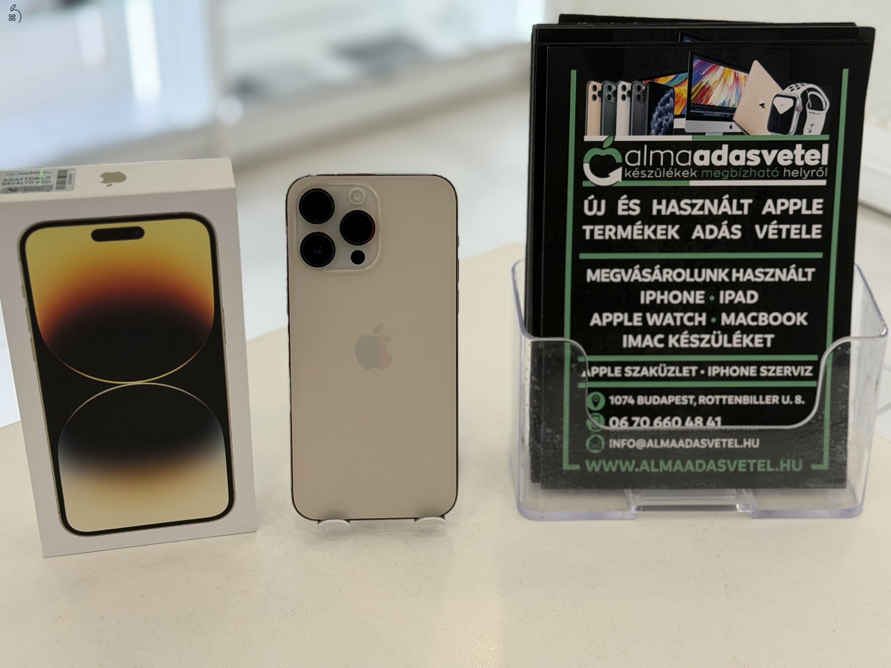 iPhone 14 Pro Max 128GB Független Újszerű/1-3 hónap gar./Akku 100%/k105e