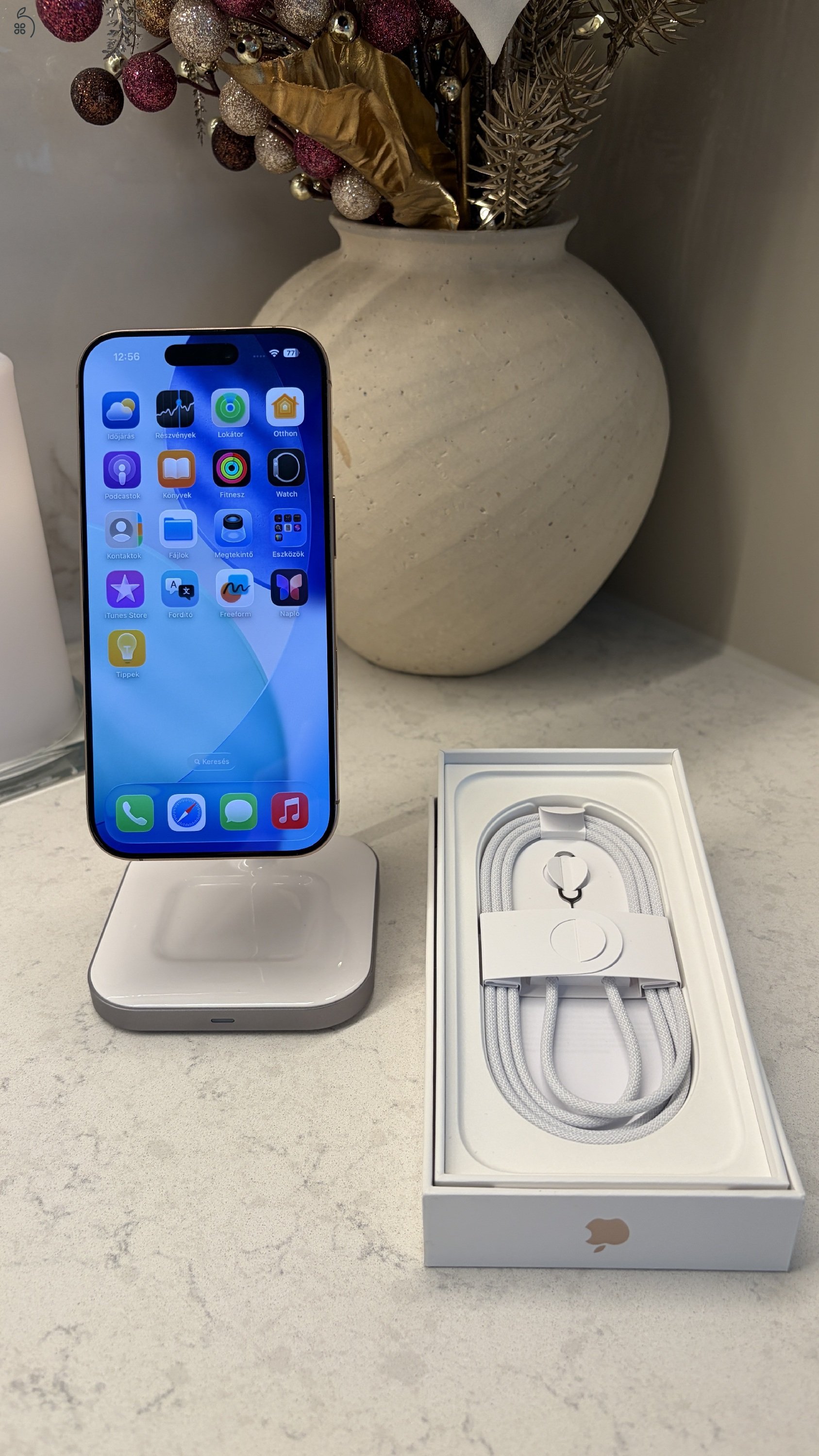 iPhone 16 Pro 128GB Desert Titanium - újszerű, garanciás, dobozos