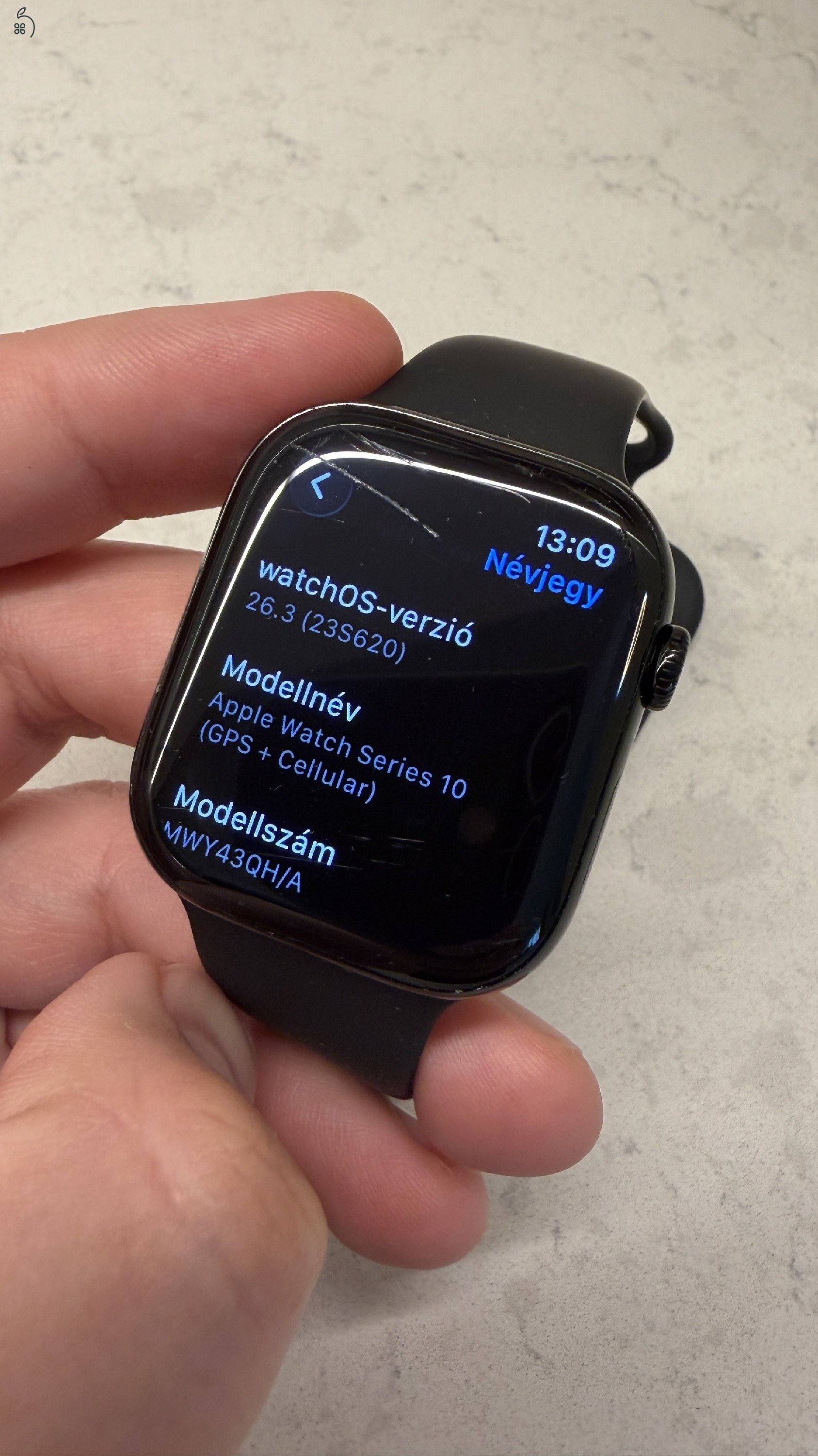 Apple Watch Series 10 46mm GPS + Cellular (eSIM) – garanciás 2027-ig, 97% akku