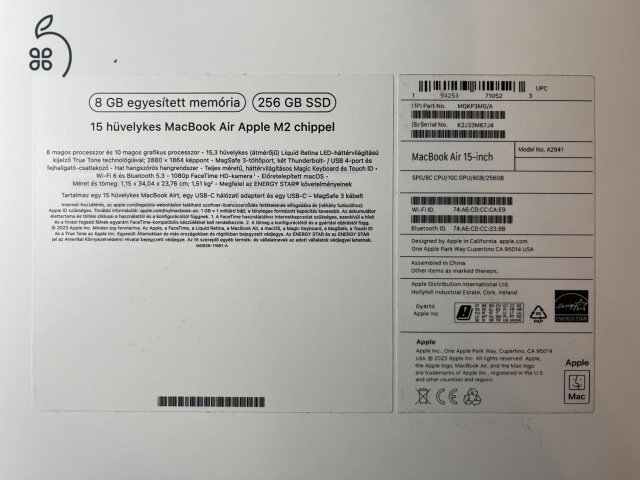 Eladó Macbook Air 15 M2 256