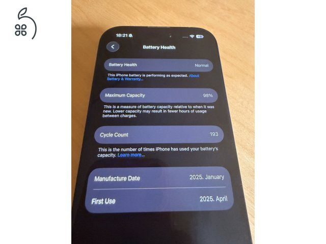 Eladó iPhone 16 Pro – Black Titanium – 256 GB – Garanciális – 98% akkumulátor