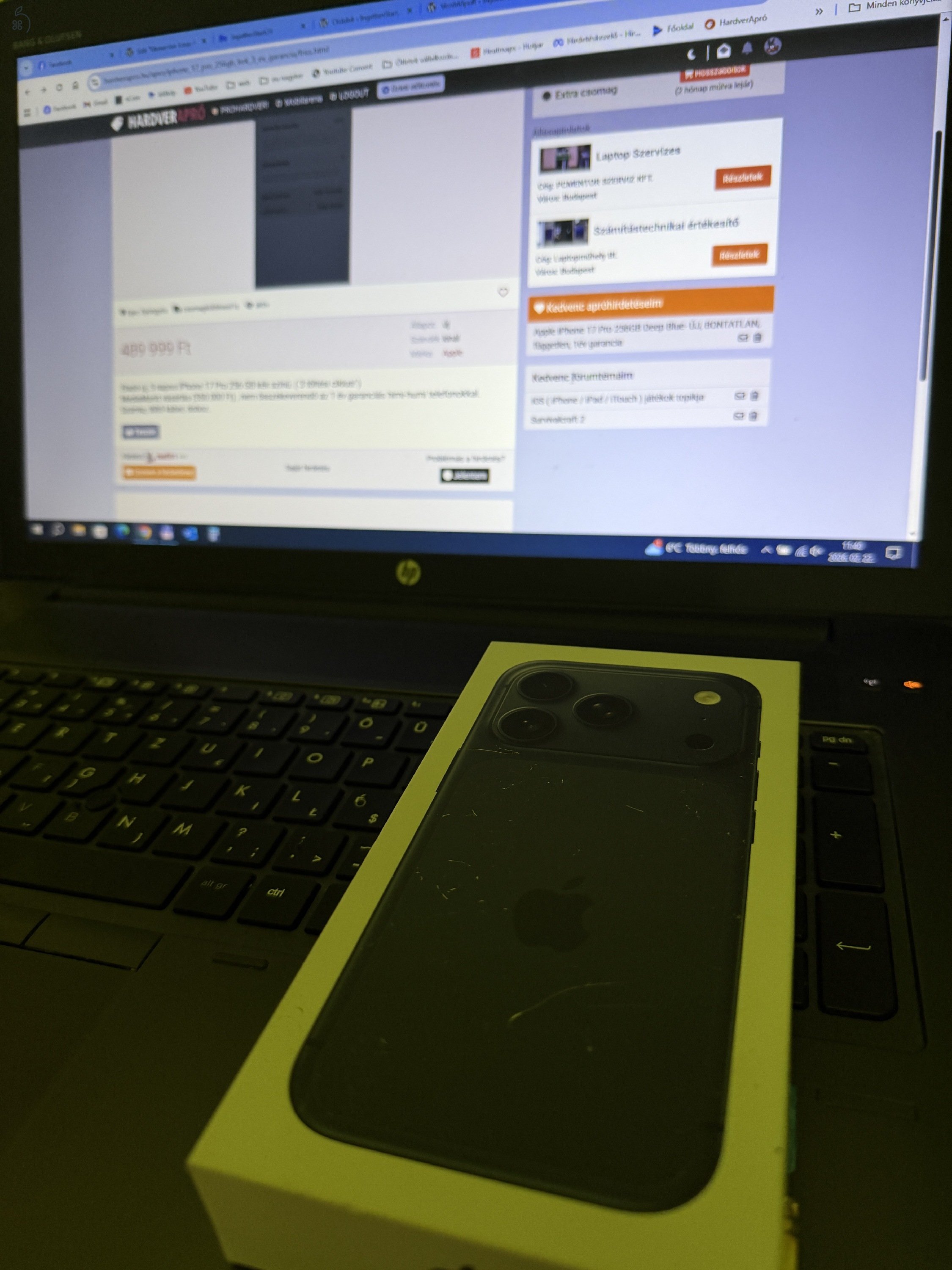iPhone 17 Pro 256GB kék 3 év garancia