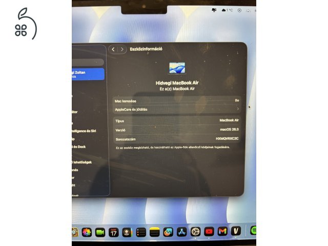 Macbook M2 13.6 col 16/256gb