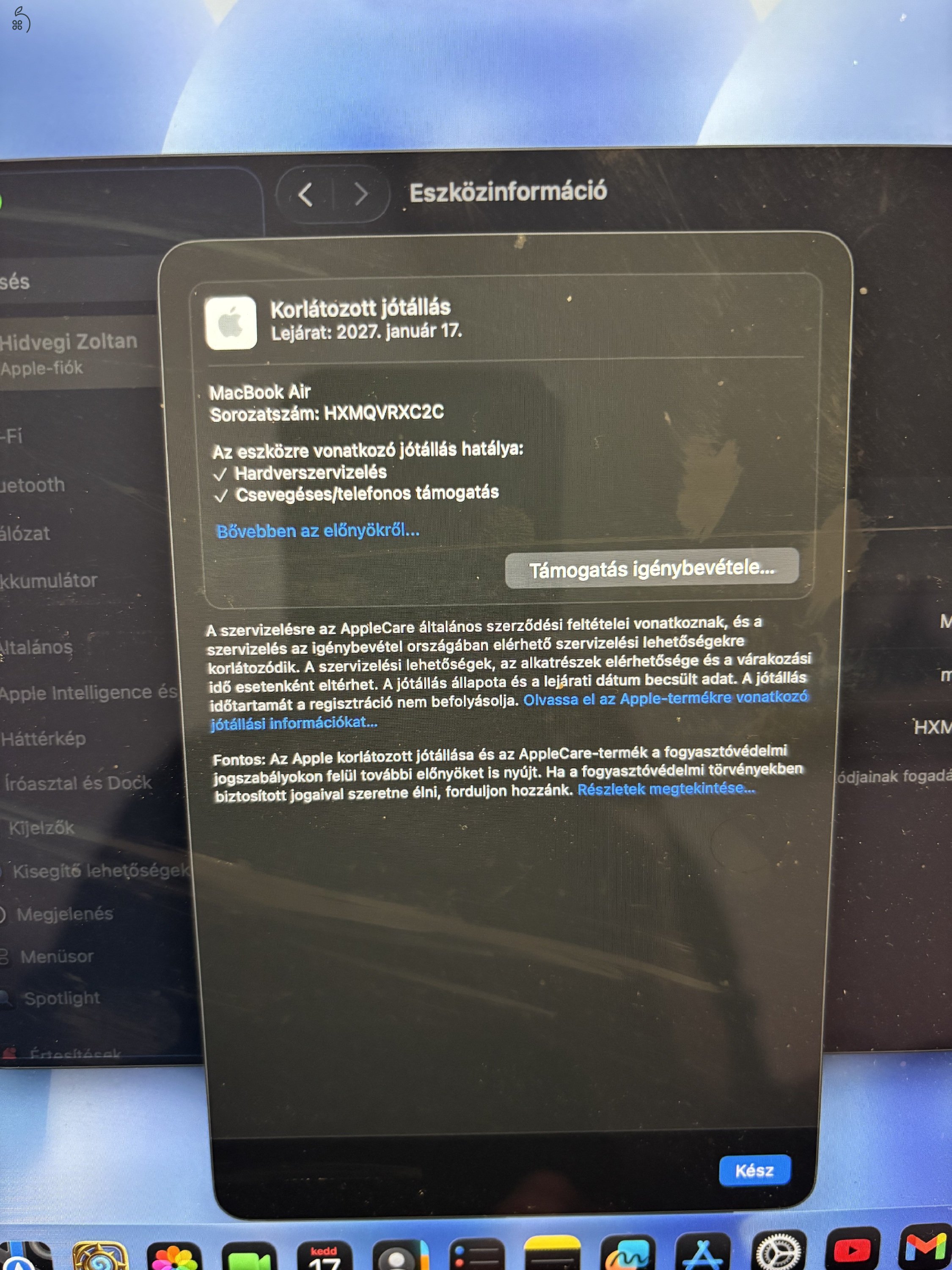 Macbook M2 13.6 col 16/256gb