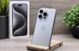 Hibátlan iPhone 15 Pro White Titanium 256GB 2 ÉV Garanciával 92%