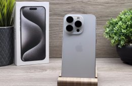 Hibátlan iPhone 15 Pro White Titanium 256GB 2 ÉV Garanciával 92%