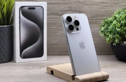 Hibátlan iPhone 15 Pro White Titanium 256GB 2 ÉV Garanciával 92%