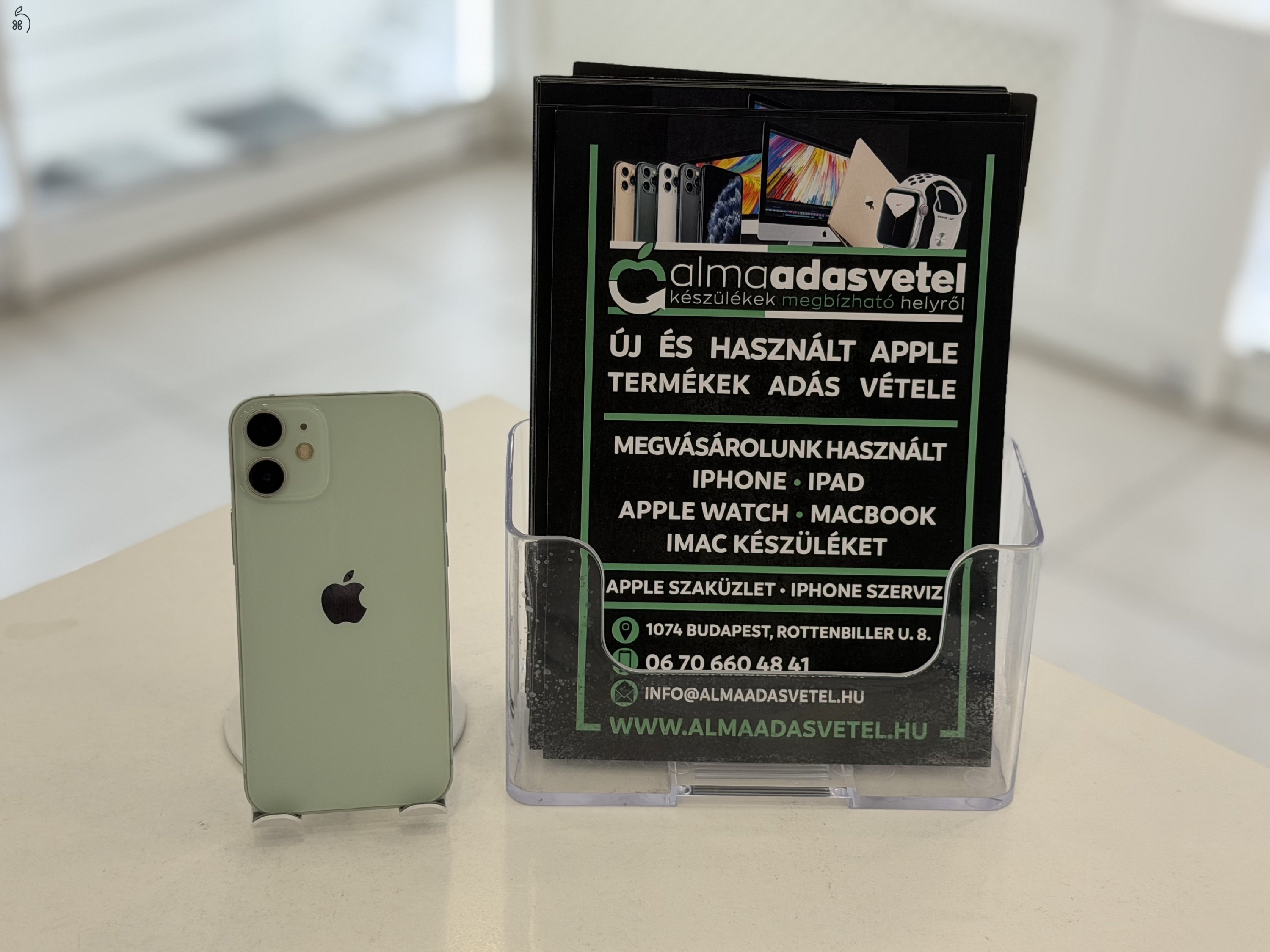 iPhone 12 Mini 64GB Független Megkímélt/1-3 hónap gar./Akku 100%/t10e