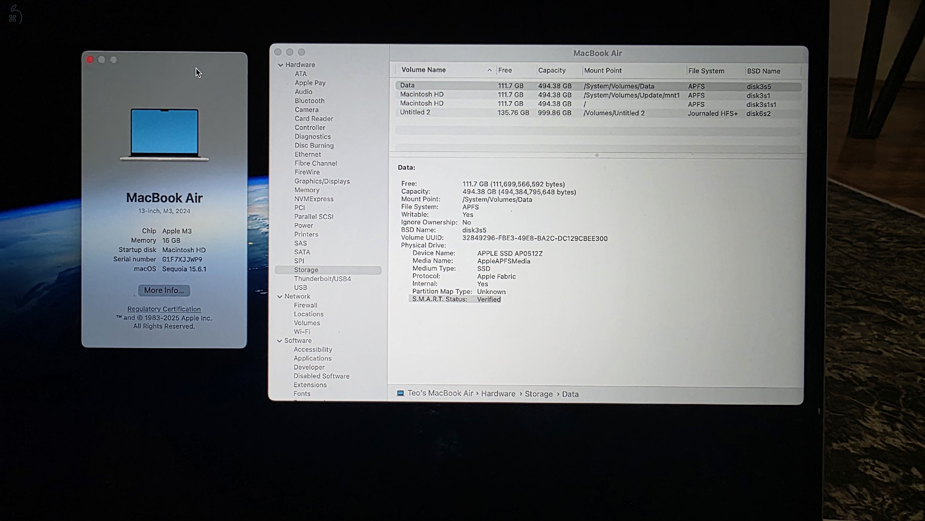 MacBook Air M3 (2024) – 16GB RAM – Hibátlan, erős grafikai gép