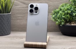 Hibátlan iPhone 15 Pro Max White Titanium 512GB 2 ÉV Garanciával 91%