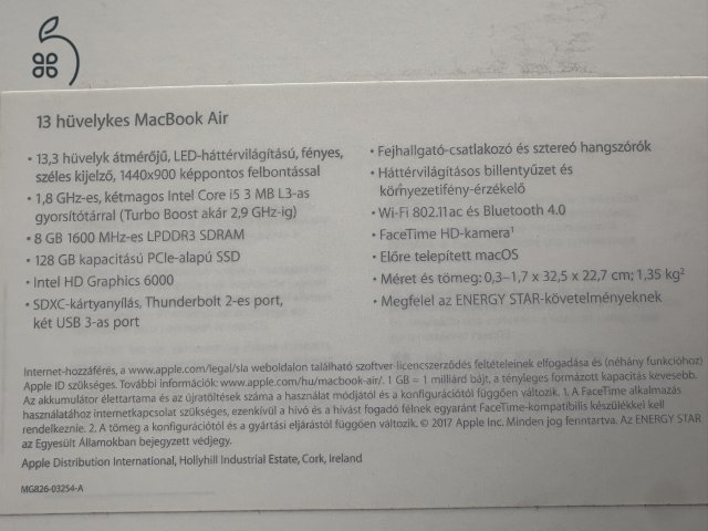 Apple MacBook Air 13 A1466 (2017)