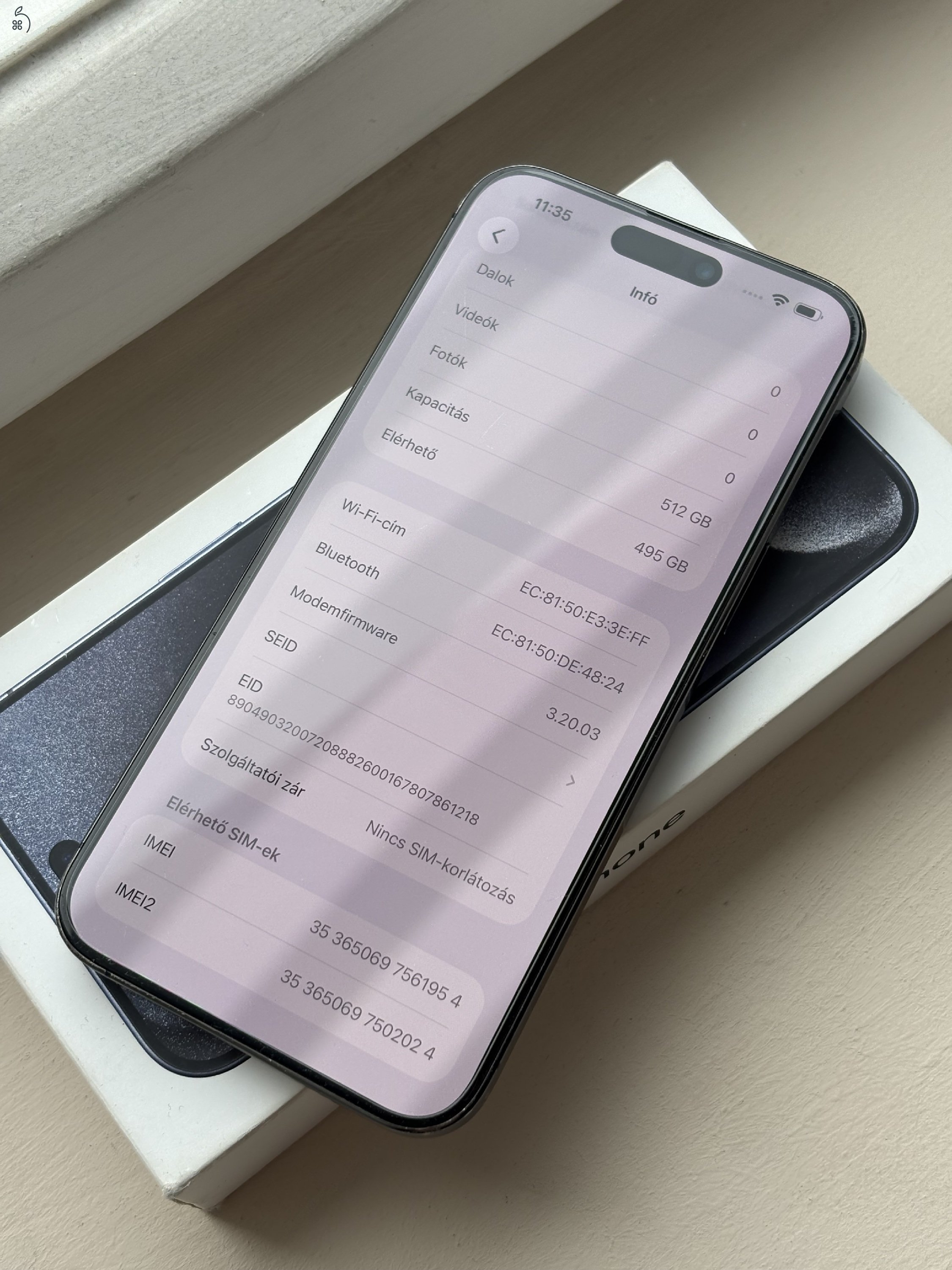 Apple iPhone 15 Pro Max Blue Titanium 512GB