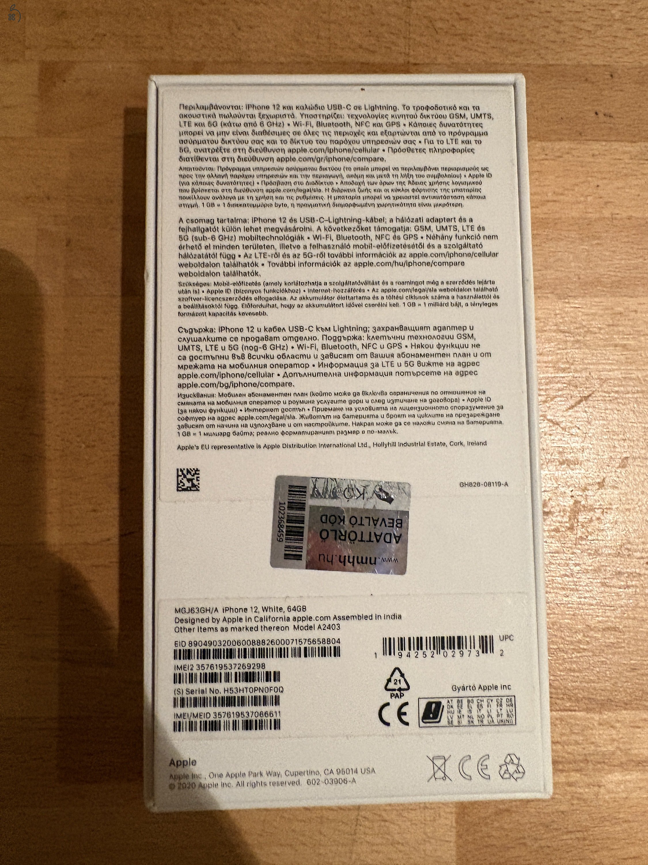 Eladó iPhone 12 – tökéletes állapotban 