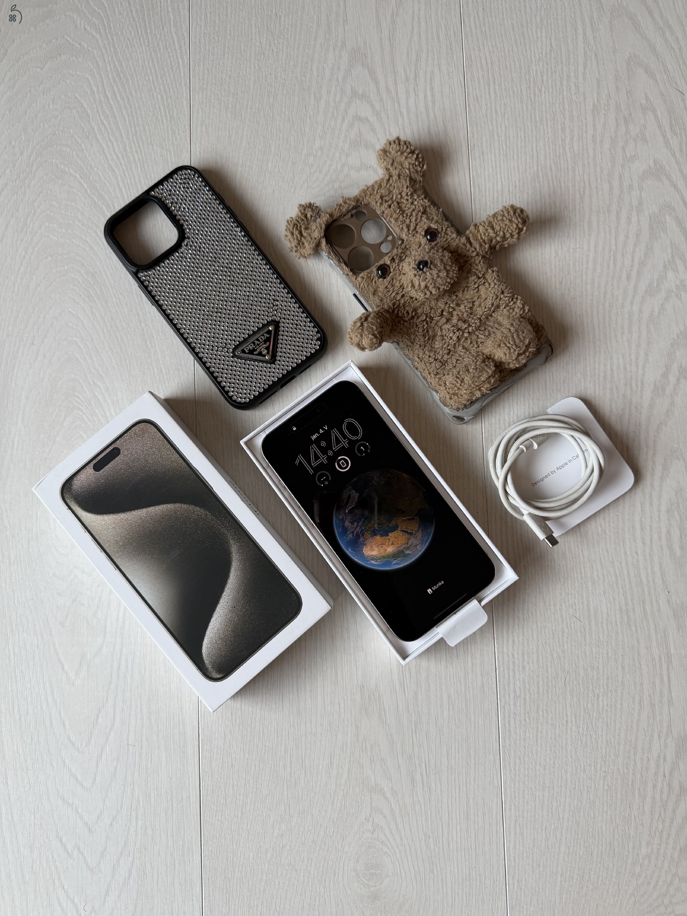 iPhone 15 pro max - 512 GB - fehér, kártyafüggetlen