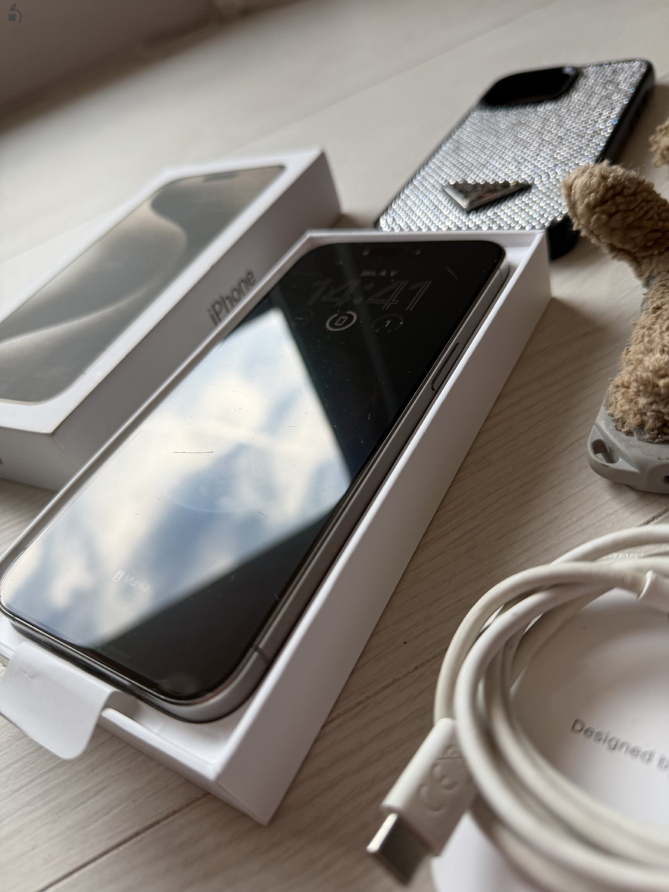 iPhone 15 pro max - 512 GB - fehér, kártyafüggetlen