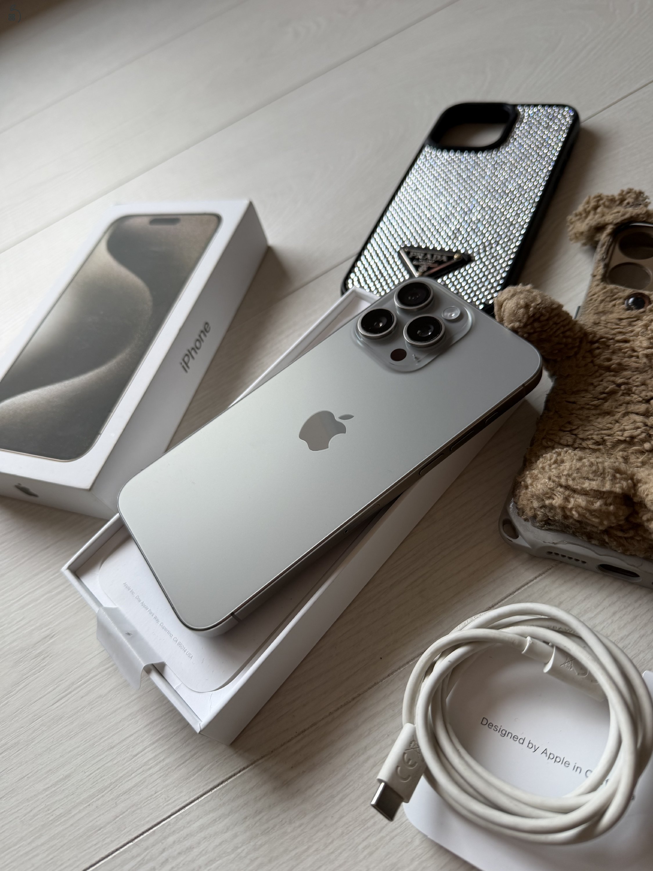 iPhone 15 pro max - 512 GB - fehér, kártyafüggetlen