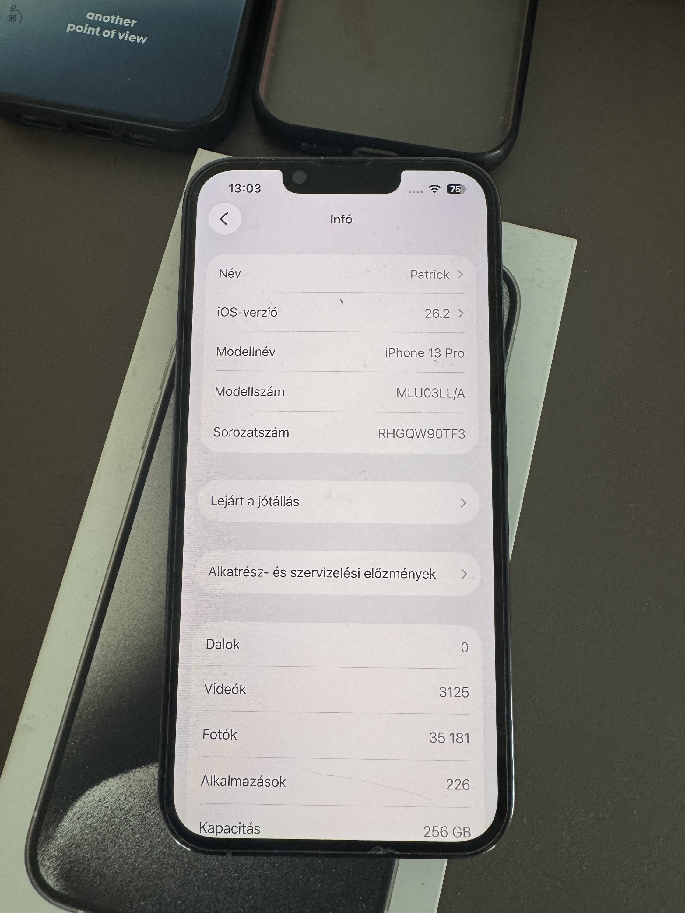 Iphone 13 pro 256gb Sierra blue - hibátlan, karcmentes